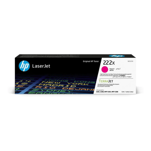 HP 222X High Yield Magenta Original LaserJet Toner Cartridge ~2,500 pages