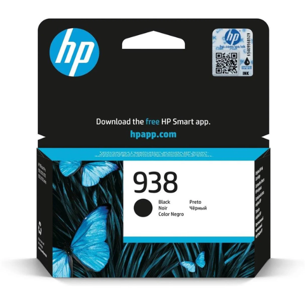 HP 938 Black Original Ink Cartridge ~1,250 pages