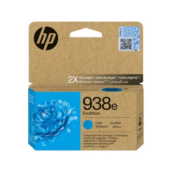 HP 938e EvoMore Cyan Original Ink Cartridge ~1,650 pages - Image 2