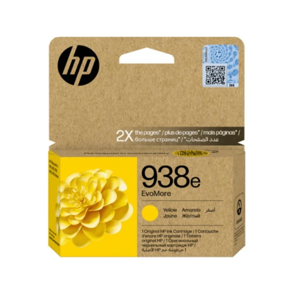 HP 938e EvoMore Yellow Original Ink Cartridge ~1,650 pages - Image 2