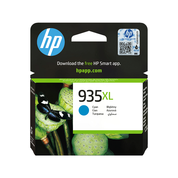 HP 935XL High Yield Cyan Original Ink Cartridge,~825 pages