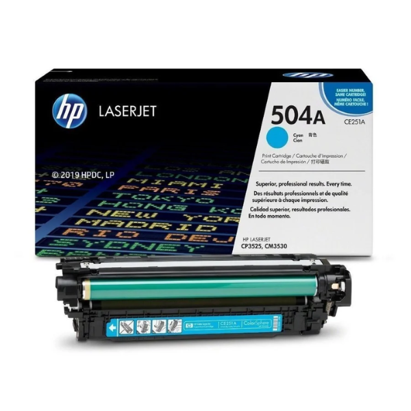 HP 504A Cyan Original LaserJet Toner Cartridge,7,000 pages - Image 2