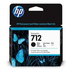 HP 712 DesignJet Black High Yield Printer Ink Cartridge Original 3ED71A Single-pack