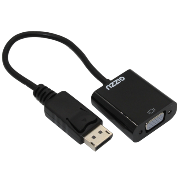 GIZZU DISPLAY PORT TO VGA ADAPTER BLACK