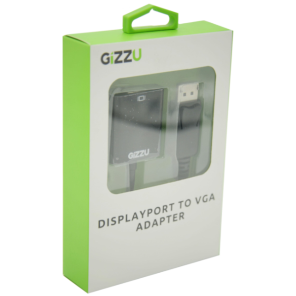 GIZZU DISPLAY PORT TO VGA ADAPTER BLACK - Image 3