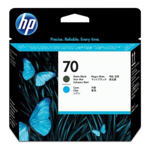 HP 70 Matte Black and Cyan Printhead C9404A