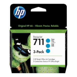 HP 711 DesignJet Cyan Ink Cartridge Original CZ134A Multi-pack