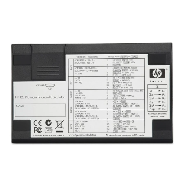 HP 12C Platinum Financial Calculator (Algebraic or RPN) - Image 2