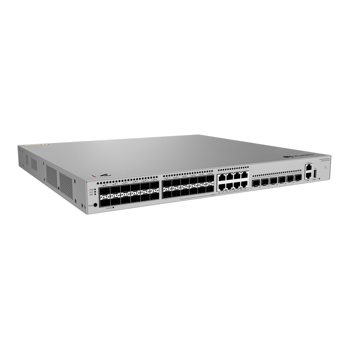 S530-24ST4XE 24*GE SFP ports 8 of which are dual-purpose 10/100/1000 or SFP 4*10GE SFP+ ports 2*12GE stack ports