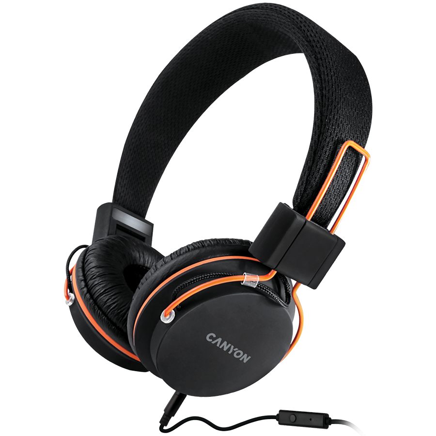 CANYON headset HP-2 Mic 1.2 m Black
