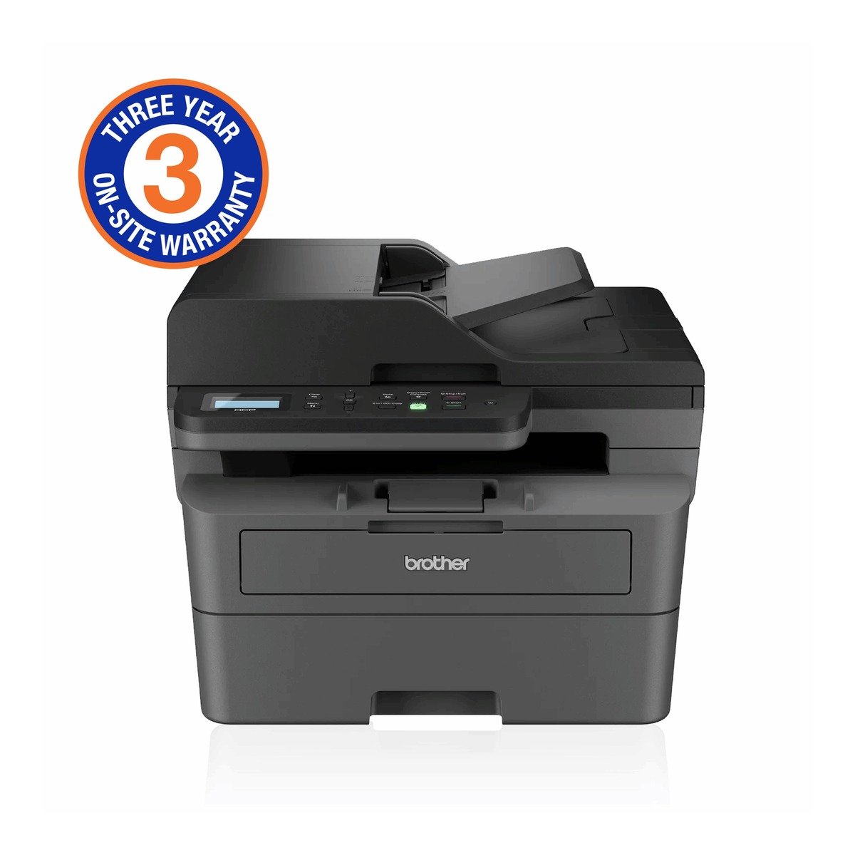 Brother Mid-Range Mono Laser with Duplex printing and wired and wireless printing capabilities (3YR onsite)