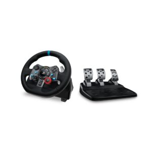 Logitech G29 Driving Force Racing Wheel – Gaming Accessory – PlayStation4 and PlayStation5 – Stainless steel paddle and hand stitched leather wheel