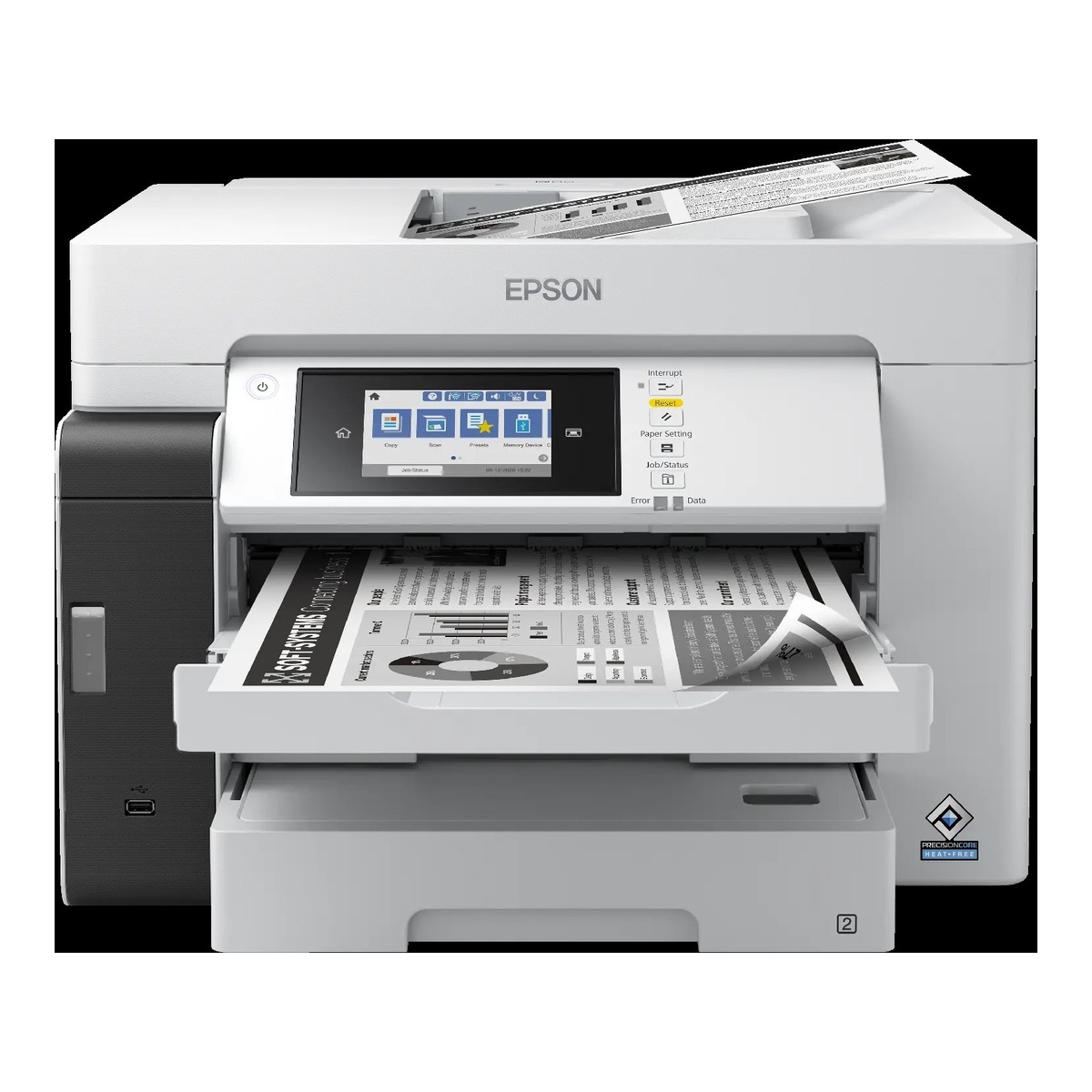 Epson 25ppm Mono A3+ Print Scan Copy Fax USB/USBHost Wi-Fi/Wi-FiDirect Ethernet PCL AutoDuplexPrint&Scan ADF incl 1 ink