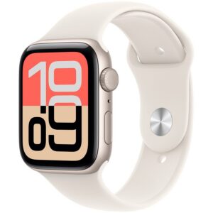 Apple Watch SE 3 GPS 44mm Starlight Aluminium Case with Starlight Sport Band - S/M