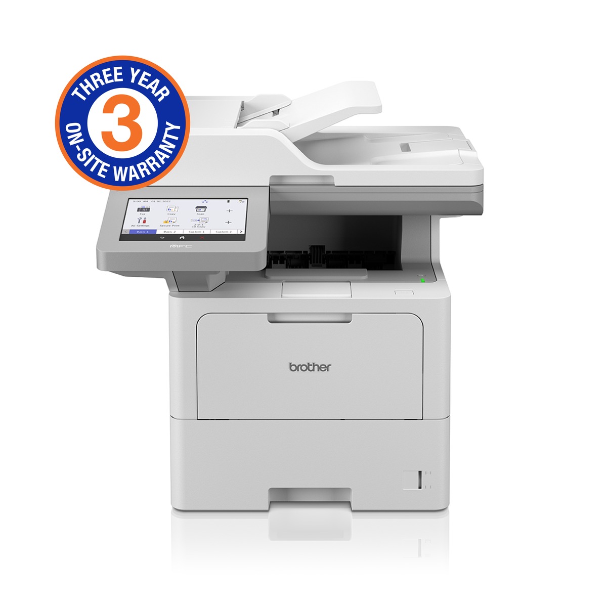 Brother High Speed Mono Laser MFC with Duplex printing and wired networking capability (3YR onsite)