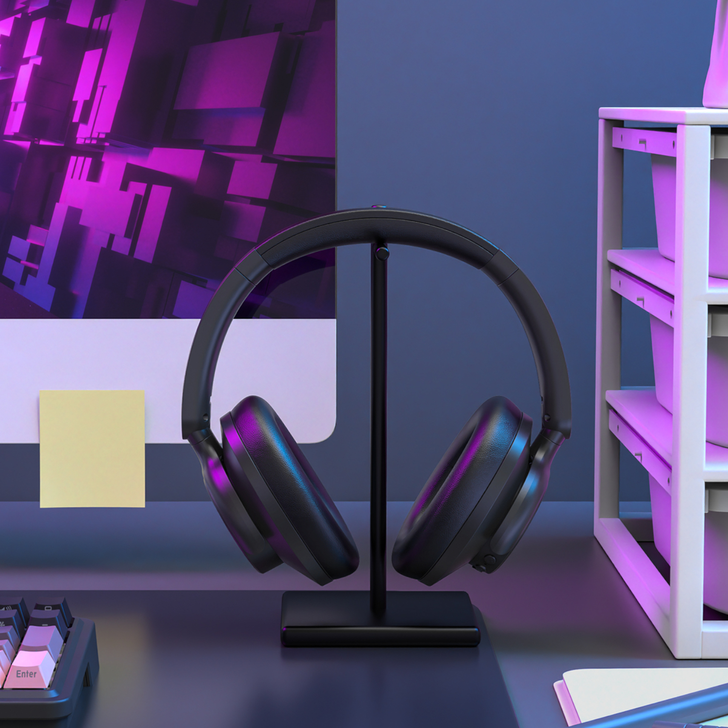 Redragon H610 VIBECORE ANC Bluetooth Wireless Over-ear Headphones - Black - Image 9