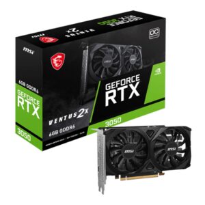 MSI GeForce RTX 3050 VENTUS 2X E 6GB OC Graphics Card (RTX3050VENTUS2XE6GOC)