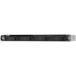 QNAP 4-Bay quad-core 2.0 GHz short-depth 1U rackmount NAS with 100W power supply