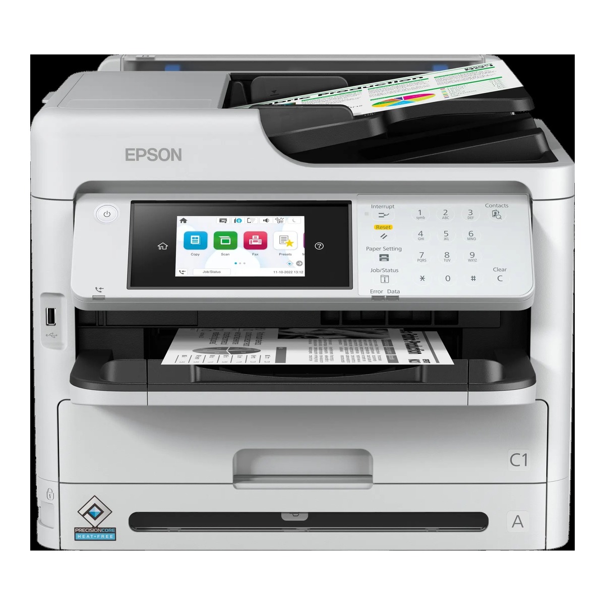 Epson 34ppm Mono A4 Print Scan Copy Fax USB Wired Wireless WiFi Direct Full Duplex incl initialisation ink bags only