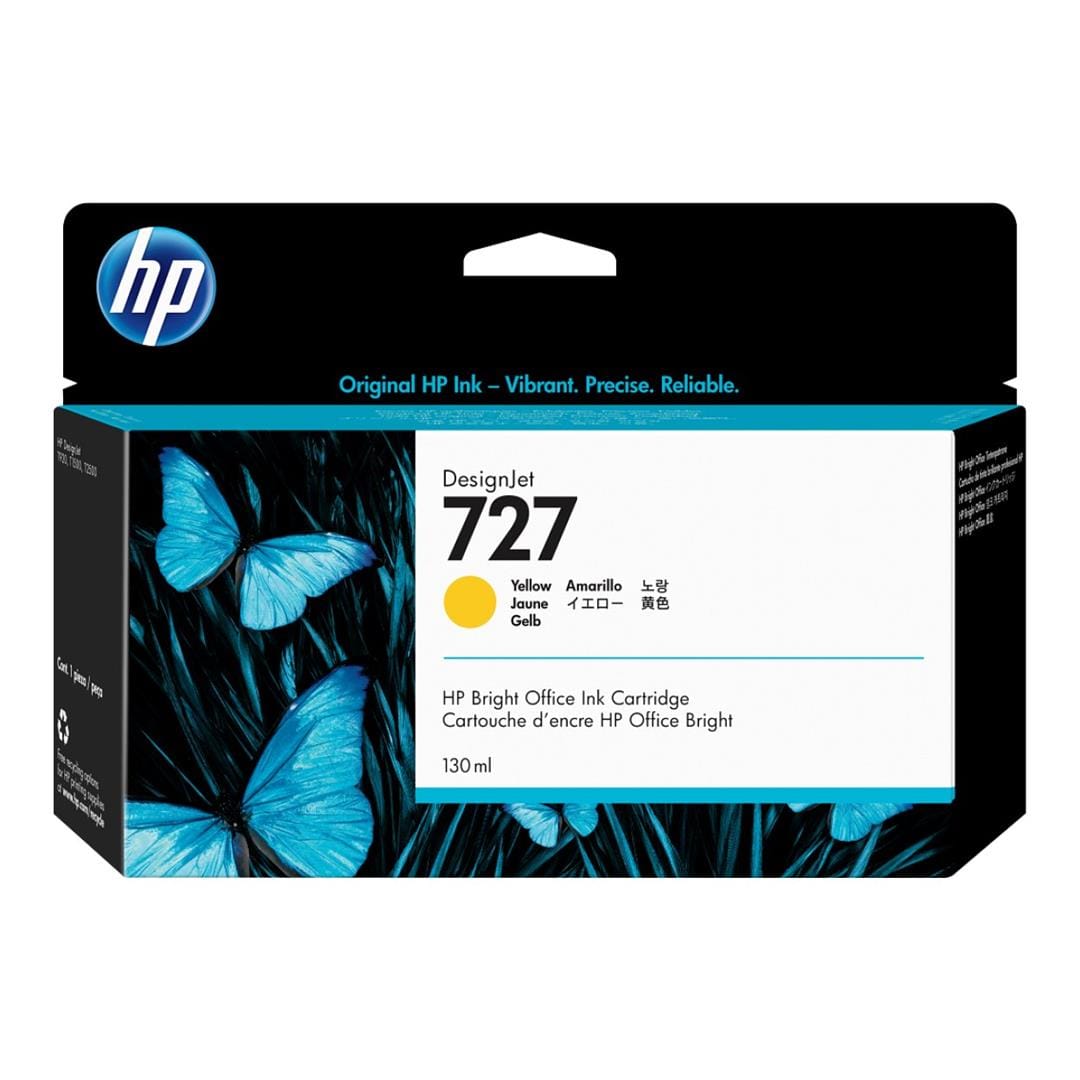 HP 727 130ml Original Yellow Cartridge For T920 And T1500