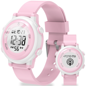 Volkano Kids Digital Watch with Apple Find My - 3ATM Waterproof (Anti-Lost) - Pink