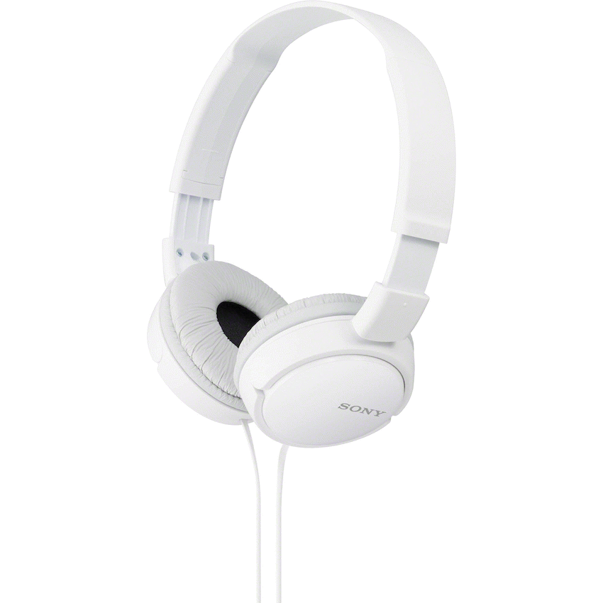 Sony MDR-ZX110 Foldable On-Ear Headphones - White