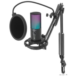 Fifine T669 Pro3 USB Microphone with Pop Filter and Boom Arm Stand