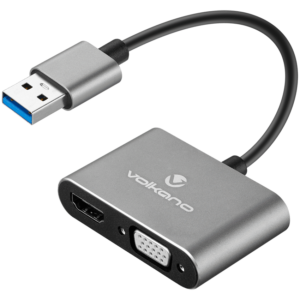 Volkano Expand Series USB-A to HDMI+VGA adapter