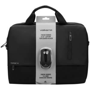 Volkano Focus Series 15.6" Laptop Toploader & Wireless Mouse