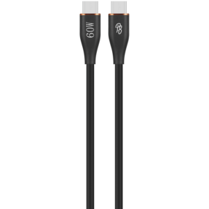 Pro Bass FlexiCord Series 2m 60w Type-C to Type-C Charging Cable - Black