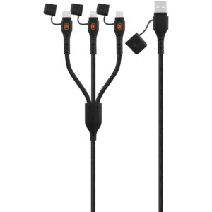 Volkano Rugged by Water- and Dust-Proof USB to 3-in-1 Cable - 1.2m