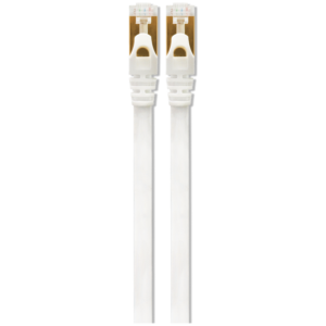 VolkanoX Giga Series Cat 7 Ethernet Cable 5m - White, Gold Tips