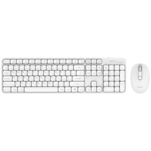 VolkanoX Garnet Bluetooth Wireless Keyboard and Mouse Combo - White