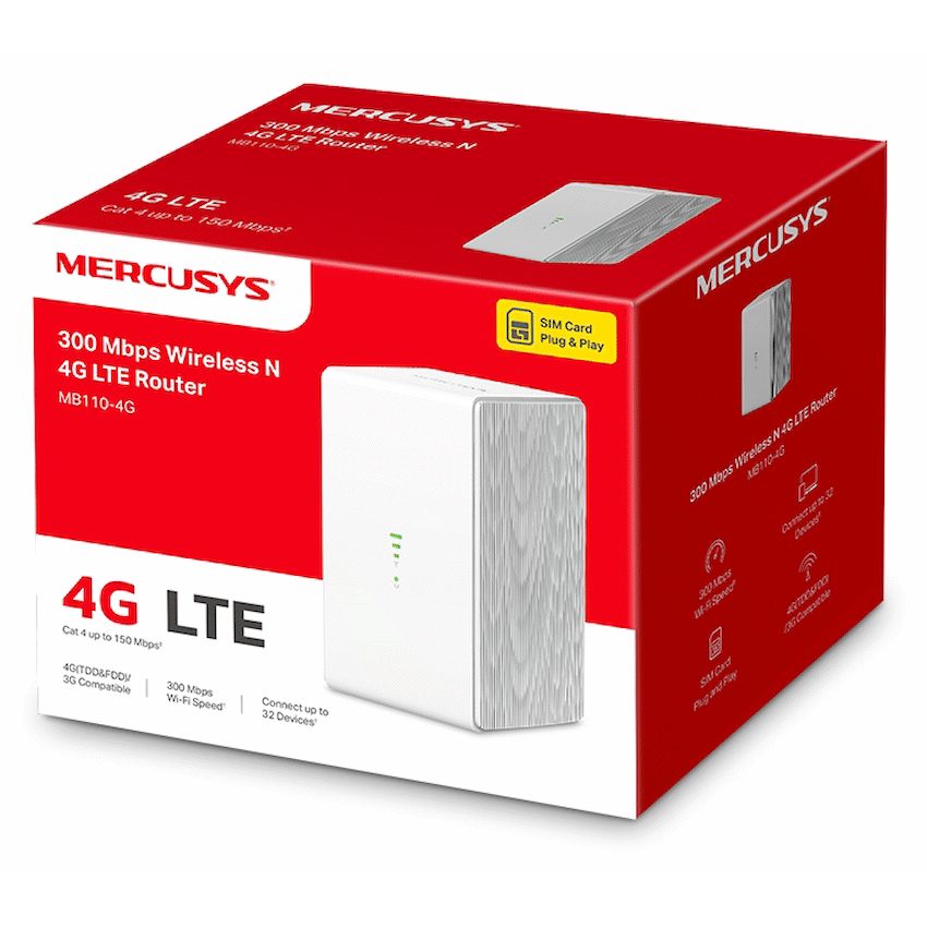 Mercusys 300Mbps Wireless N 4G LTE Router