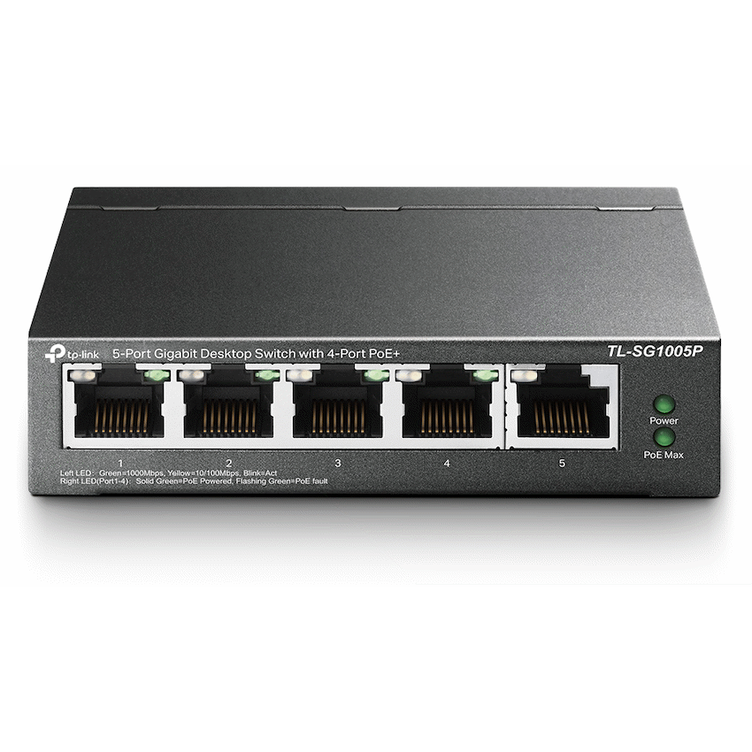 TP-Link TL-SG1005P 5-Port Gigabit Desktop Switch with 4-Port PoE+