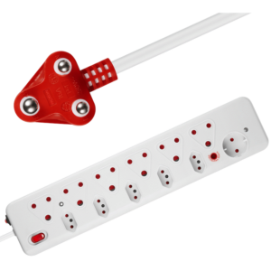 Nexon 12-Way Medium Surge Multiplug 0.5m - White