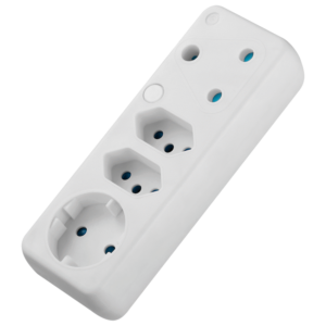 Switched 4 Way Schuko Adaptor