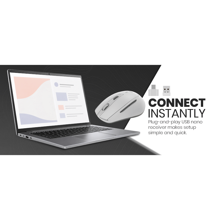 Volkano Chrome Series Wireless Mouse - Gray - Image 2