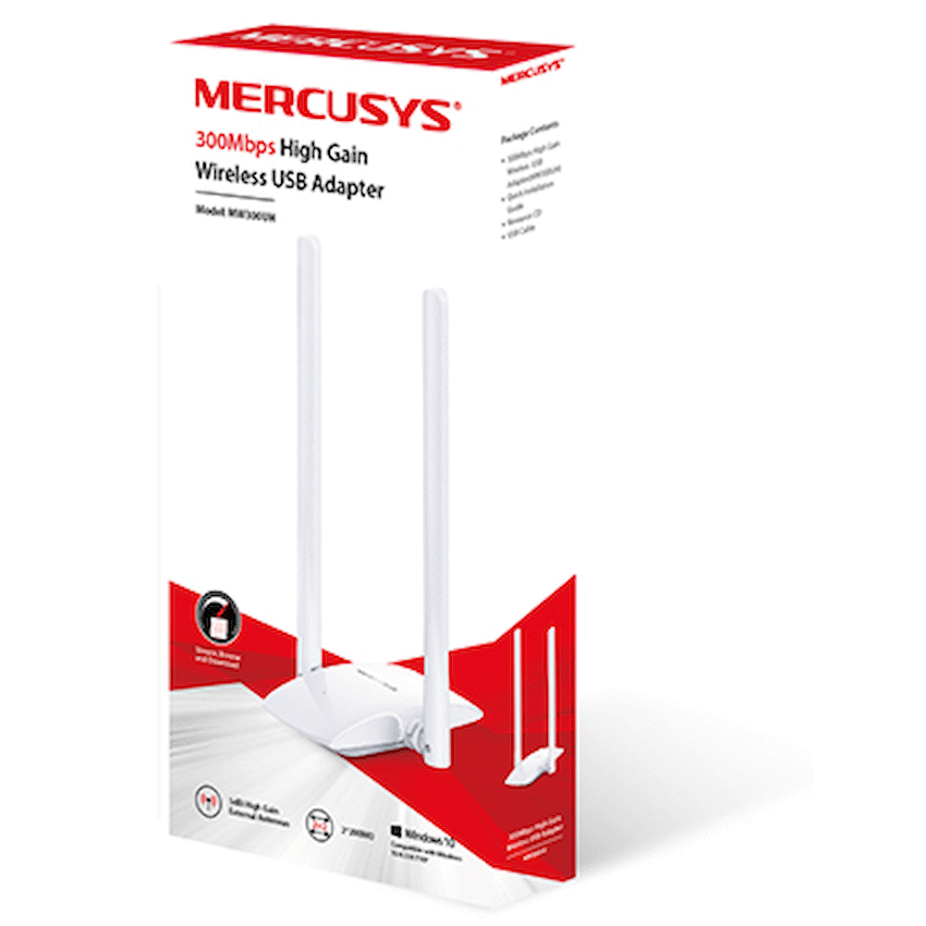 TP-Link Mercusys MW300UH 300Mbps High-Gain Wireless USB Adapter - Image 2