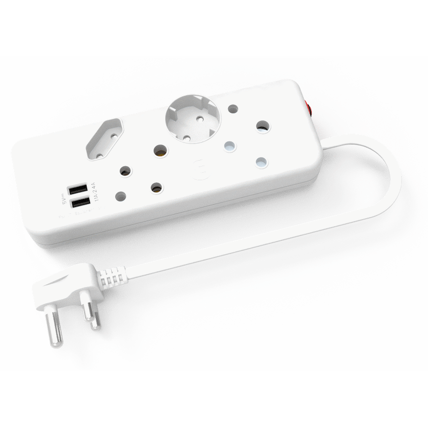 Ellies 4-Way Multiplug - 2 x USB 2.4a - 0.4m - Image 2