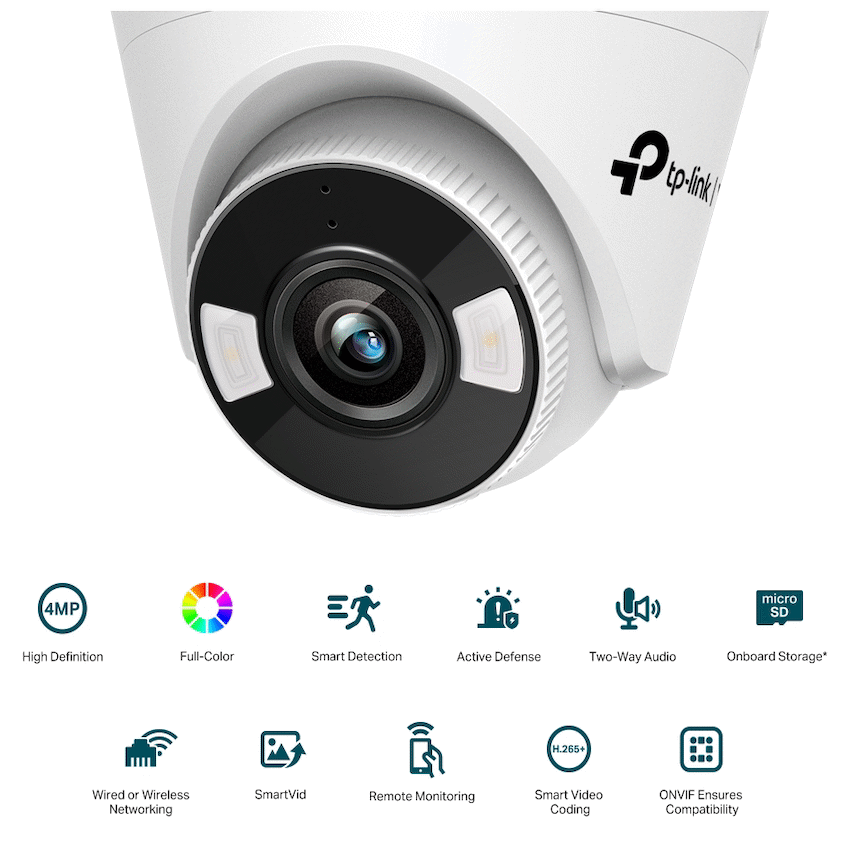 TP-Link Vigi C440-W 4MP 4mm Full-Color Wi-Fi Turret Network Camera - Image 2