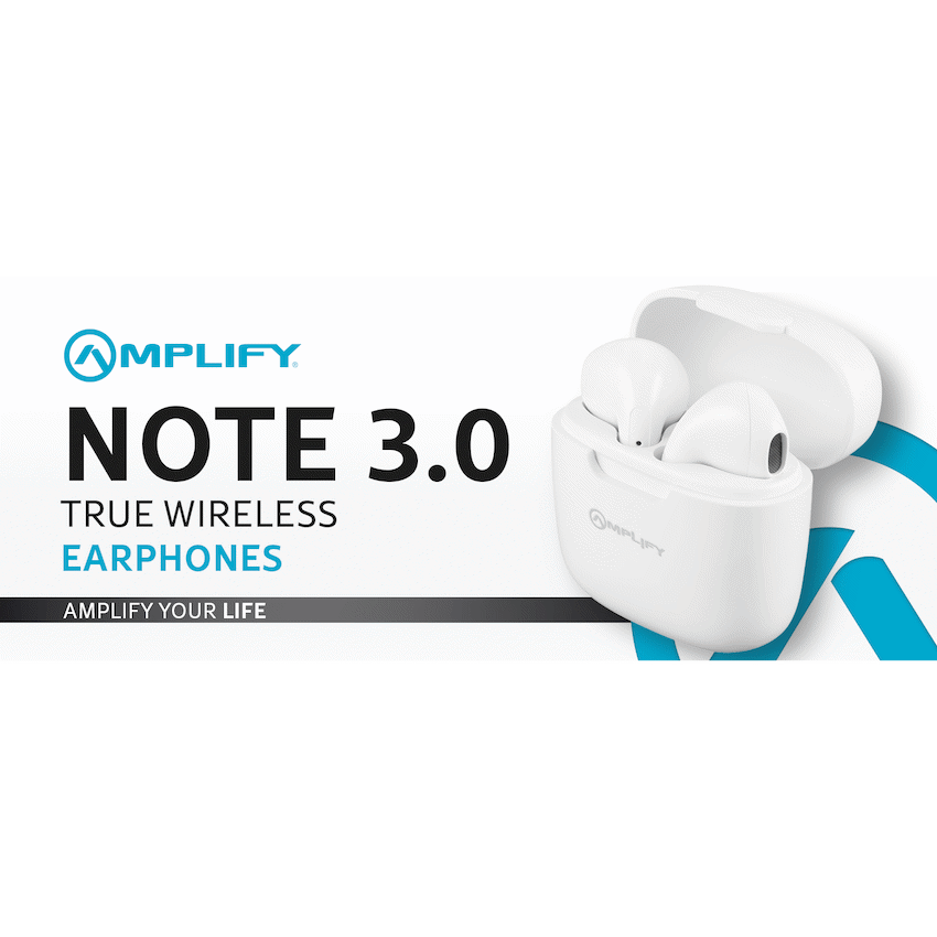 Amplify Note 3.0 Series TWS Earphones - White - Image 2