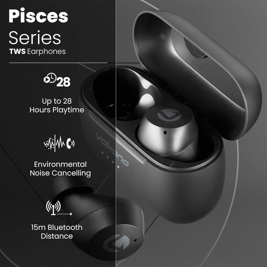 Volkano Pisces 2.0 Series TWS Earphones - Black - Image 2