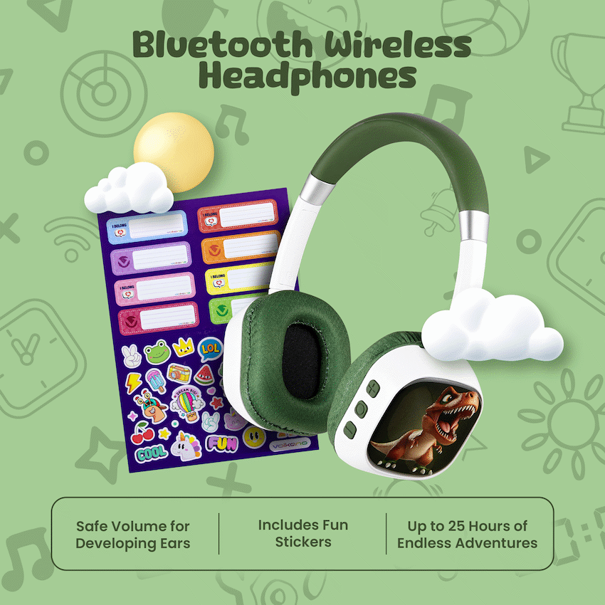Volkano Wonder Bluetooth Wireless Headphones - Green - Image 2