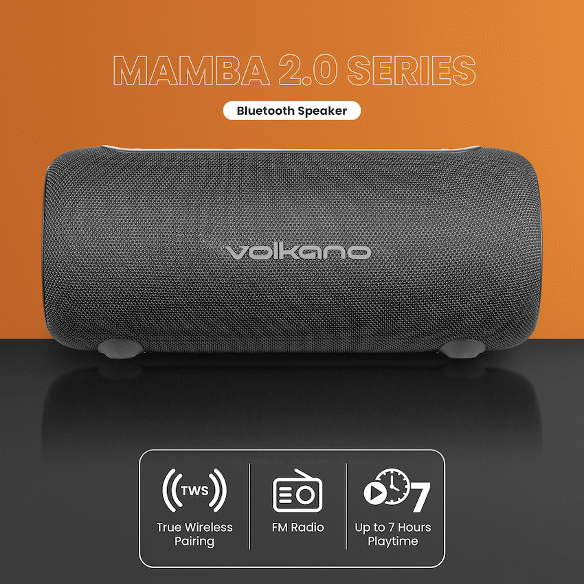Volkano Mamba 2.0 Series Bluetooth Speaker - Black - Image 2