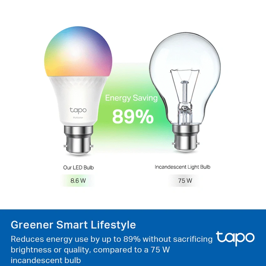 TP-Link Tapo Smart Wi-Fi Light Bulb - Multicolor - Image 3