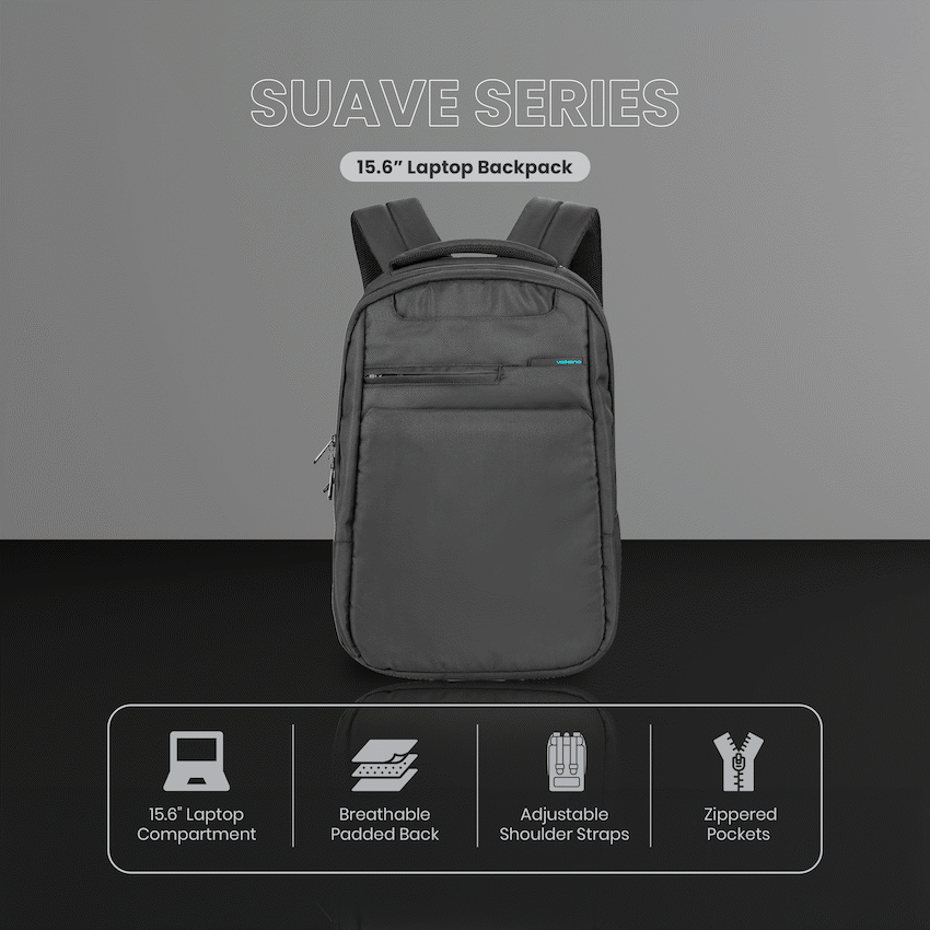 Volkano Suave 15.6" Laptop Backpack - Black/Turquoise - Image 3
