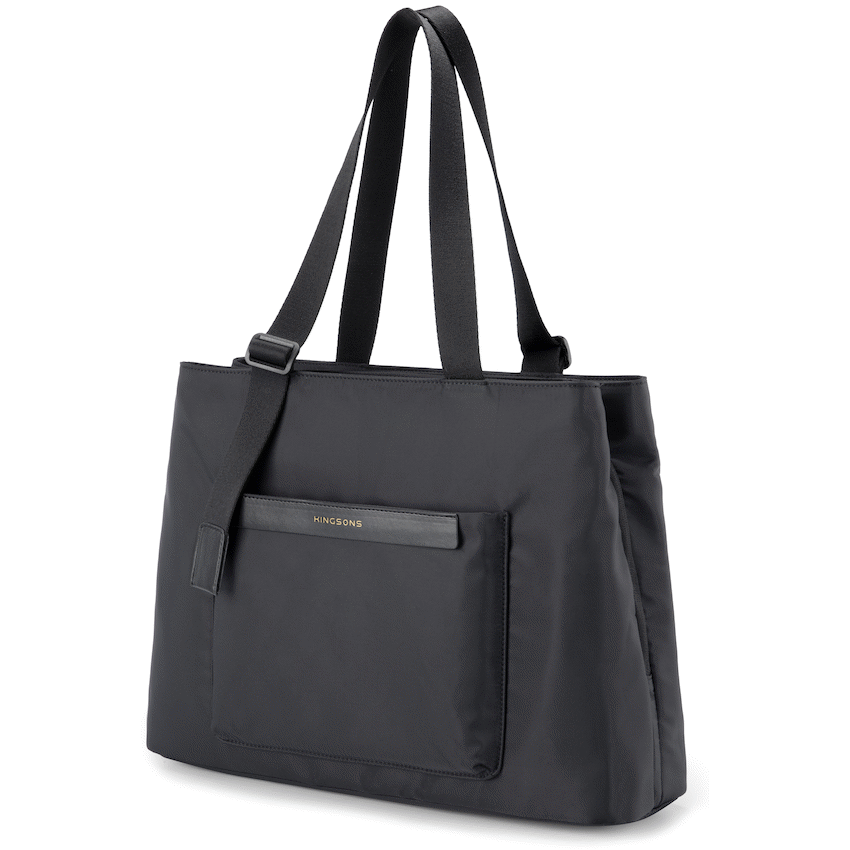 Kingsons Echo Ladies 15.6" Laptop Tote Bag Black - Image 3