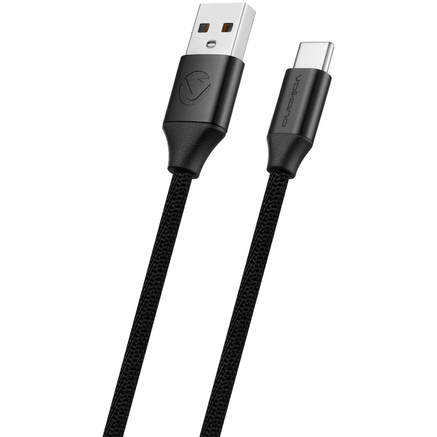 Volkano Weave Series Braided USB A to Type-C Cable 1.2m 60w - Black - Image 3