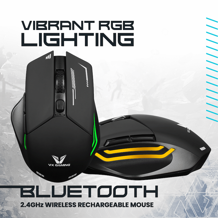 VX Gaming Kratos Series Wireless Rechargeable RGB Gaming Mouse - Image 3